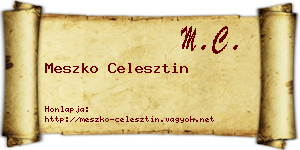 Meszko Celesztin névjegykártya